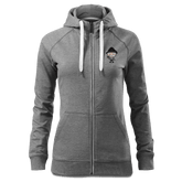 Da Oid Sinzer Grundfiguren Sweatshirt Zip Hoody Damen Grau Meliert Kreut Front